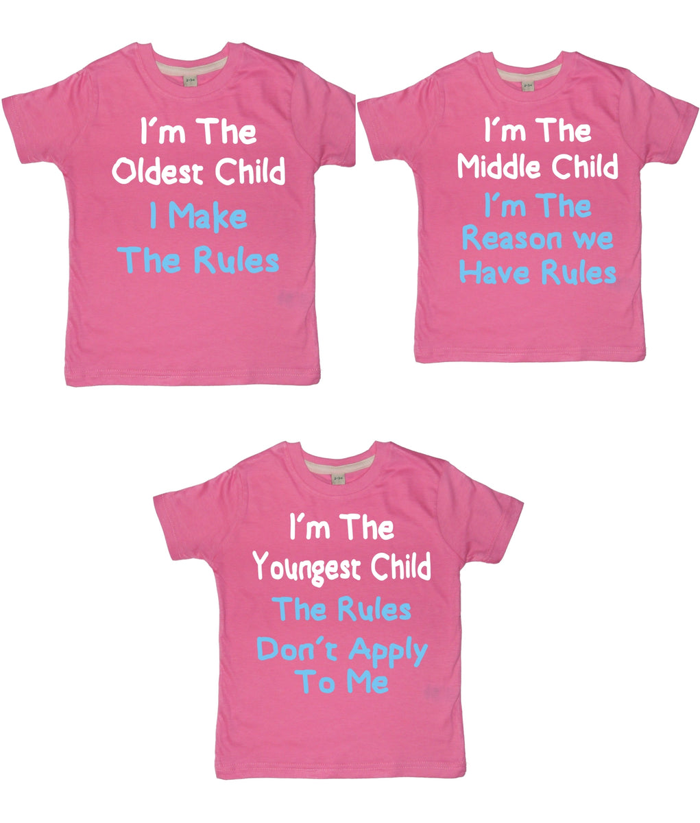 oldest middle and youngest child shirts