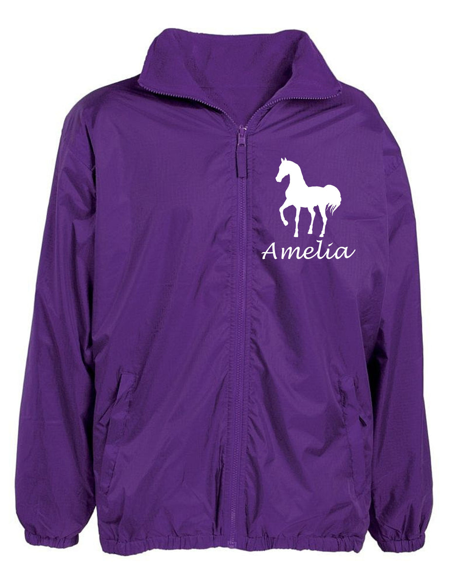 Custom store Equestrian Themed Zip Cotton Jacket XL