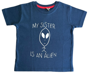 Ma soeur est un t-shirt pour enfants de la marine extraterrestre