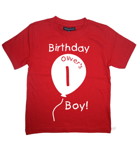 T-shirt personnalisé de ballon du 1er anniversaire avec votre nom ! 