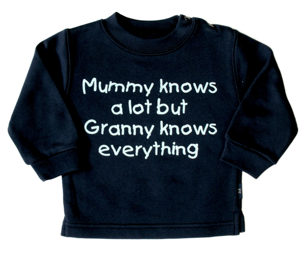 Mummy Knows a lot but Granny knows everything Navy Sweatshirt